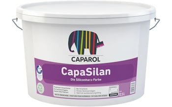 Caparol CapaSilan (КапаСилан): водно-дисперсионная интерьерная силиконовая краска для стен и потолков 2,5 л — База: 1 (белая) — Фасовка: 2,5 л — Колеровка оплачивается дополнительно — Моющаяся: 1 класс влажного истирания — Блеск: глубоко матовая