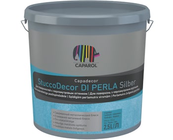 Capadecor StuccoDecor DI PERLA Silber (Кападекор ШтуккоДекор ДИ ПЕРЛА Сильбер): декоративная штукатурка с имитацией поверхности бархата, 1,25 л, серебро — Фасовка: 1,25 л