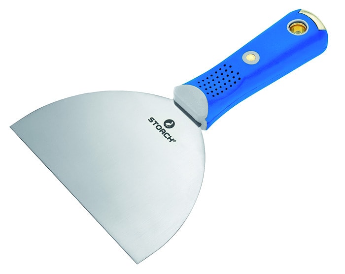Шпатель для гипсокартона STORCH Trockenbau-Spachtel Expert mit Bit. Ширина: 15 см. Из нержавеющей стали, удобная эргономичная ручка. Арт.: 32 02 15.