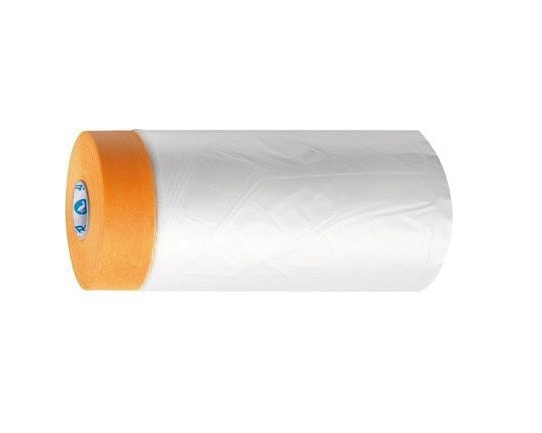 Укрывочная пленка с клейкой лентой STORCH CQ Folie Goldband. Ширина: 270 см. Длина: 16 м. Стойкая к УФ до 8 недель, на основе рисовой бумаги и акрилатного клея. Арт.: 48 63 27.