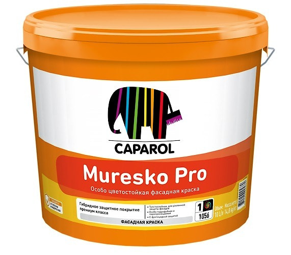 Caparol Muresko Pro (Муреско Про): водно-дисперсионная фасадная силиконовая краска 10 л   