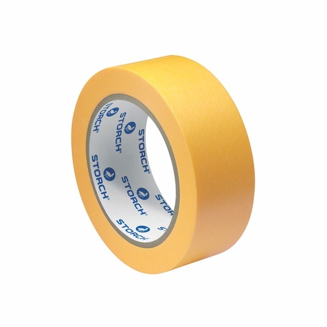 Специальная экстратонкая гладкая желтая малярная лента на основе рисовой бумаги с акрилатным клеем STORCH Das Goldene. ширина: 30 мм. Рулон: 50 м. Для идеальных кромок. Арт.: 49 31 31.