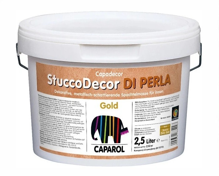Capadecor StuccoDecor DI PERLA Gold (Кападекор ШтуккоДекор ДИ ПЕРЛА Голд): декоративная штукатурка с имитацией поверхности бархата   