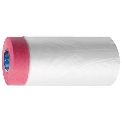 Укрывочная пленка с клейкой лентой STORCH CQ CoverQuick SunnySTAR strong NoCut 70 см, 33 м. На основе полиэтилена высокого давления (HDPE), толщина пленки 7 мкм, рвется ровно без ножа, стойкая к УФ до 6 мес. Арт. 48 83 70.