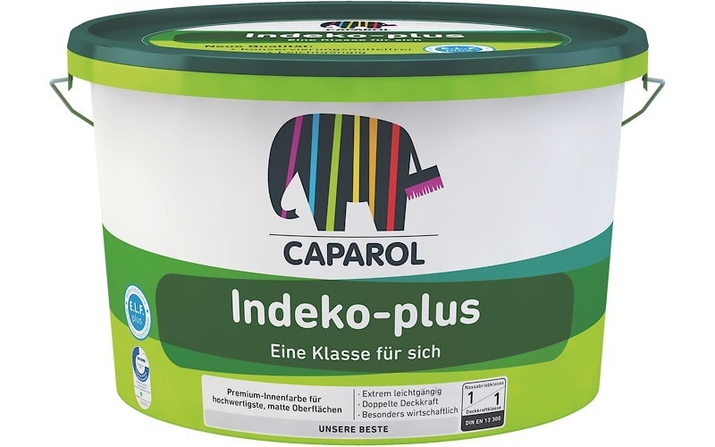 Водно-дисперсионная интерьерная краска Caparol Indeko-plus. База 1. Объем: 10 л.  