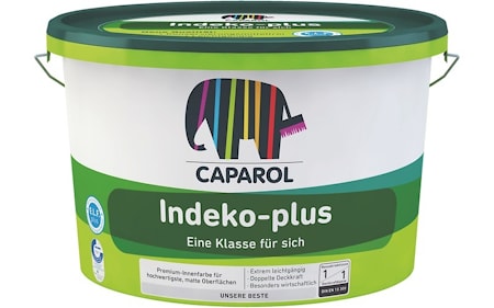 Водно-дисперсионная интерьерная краска Caparol Indeko-Plus Белая. Объем: 2,5 л / 3,75 кг.  