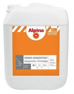 Концентрат грунтовки глубокого проникновения Alpina EXPERT Grund-Konzentrat. Объем: 2,5 л.